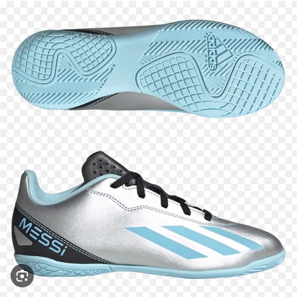 Brand NEW with Tags! Adidas X Crazyfast Messi soccer shoes blue silver black 4.5 - Picture 2 of 13